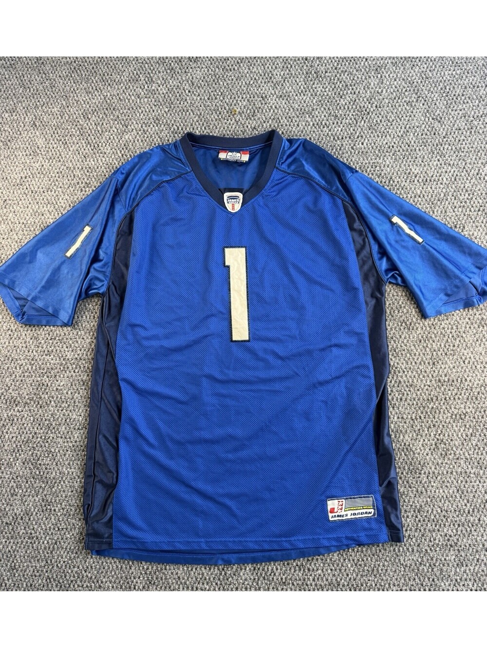 James Jordan #1 Football Jersey Mens XL Blue Mesh Athletic Short Sleeve UAE